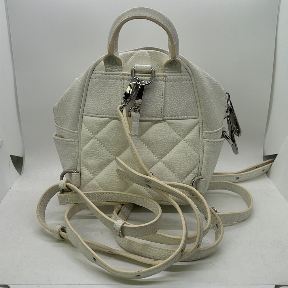 Philipp Plein White Leather Studded Adjustable Straps Backpack Bag 🌺🌺 - Picture 2 of 8